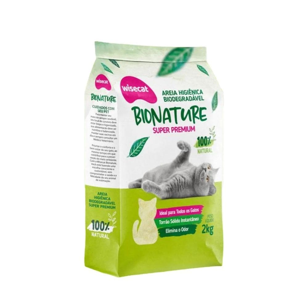 Areia Higiênica Para Gatos Bio Nature - 2Kg