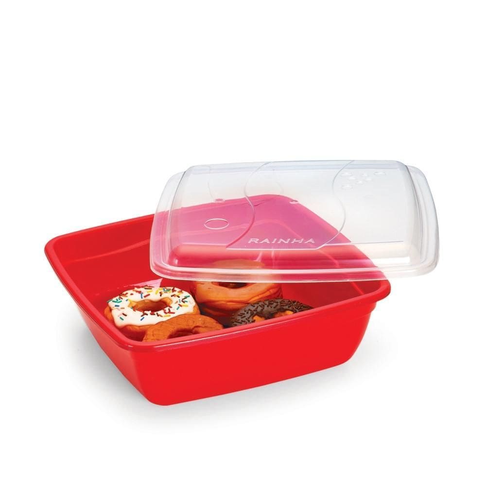 Container Versátil Quadrado 3,4 Litros Com Tampa