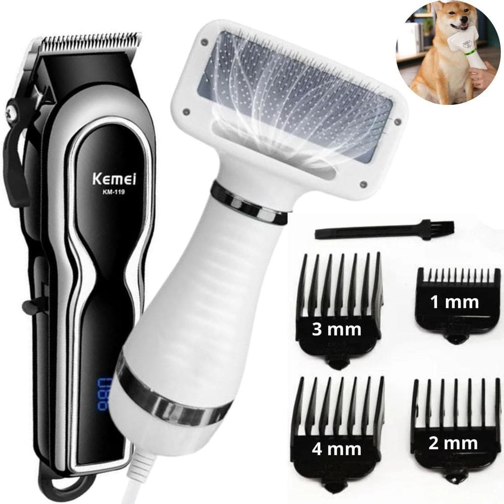 Kit Pet Shop Aparador De Pelos Pet + Secador Rápido
