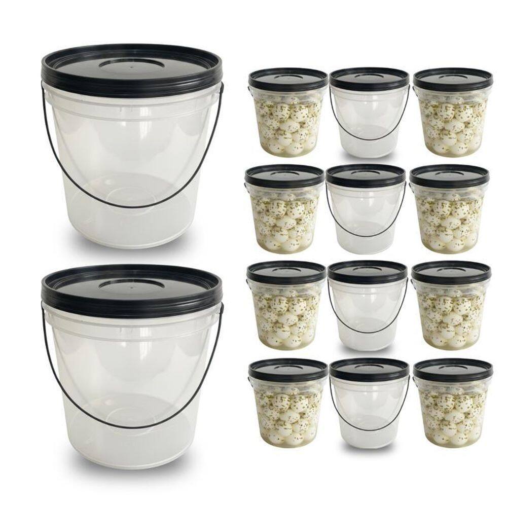 Balde 3.2L Transparente Para Decoração De Mesa - 12 Pçs