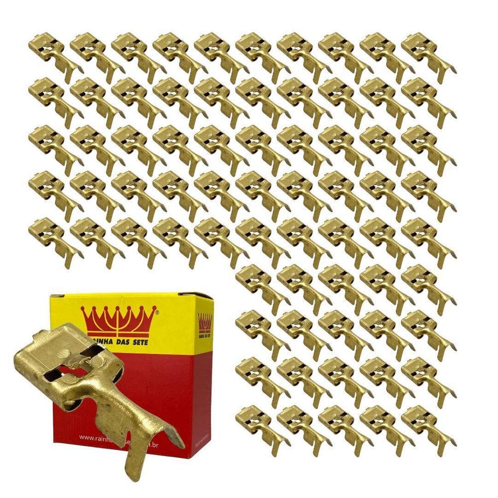 Terminal Encaixe Fêmea Com Trava Universal Som 500 Unidades