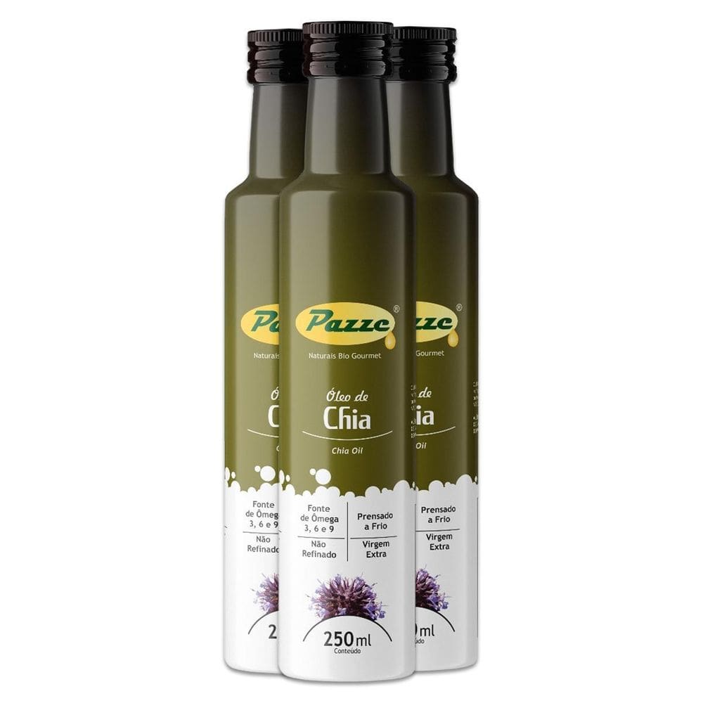 Kit 3 Óleo De Chia Extra Virgem Pazze 250Ml