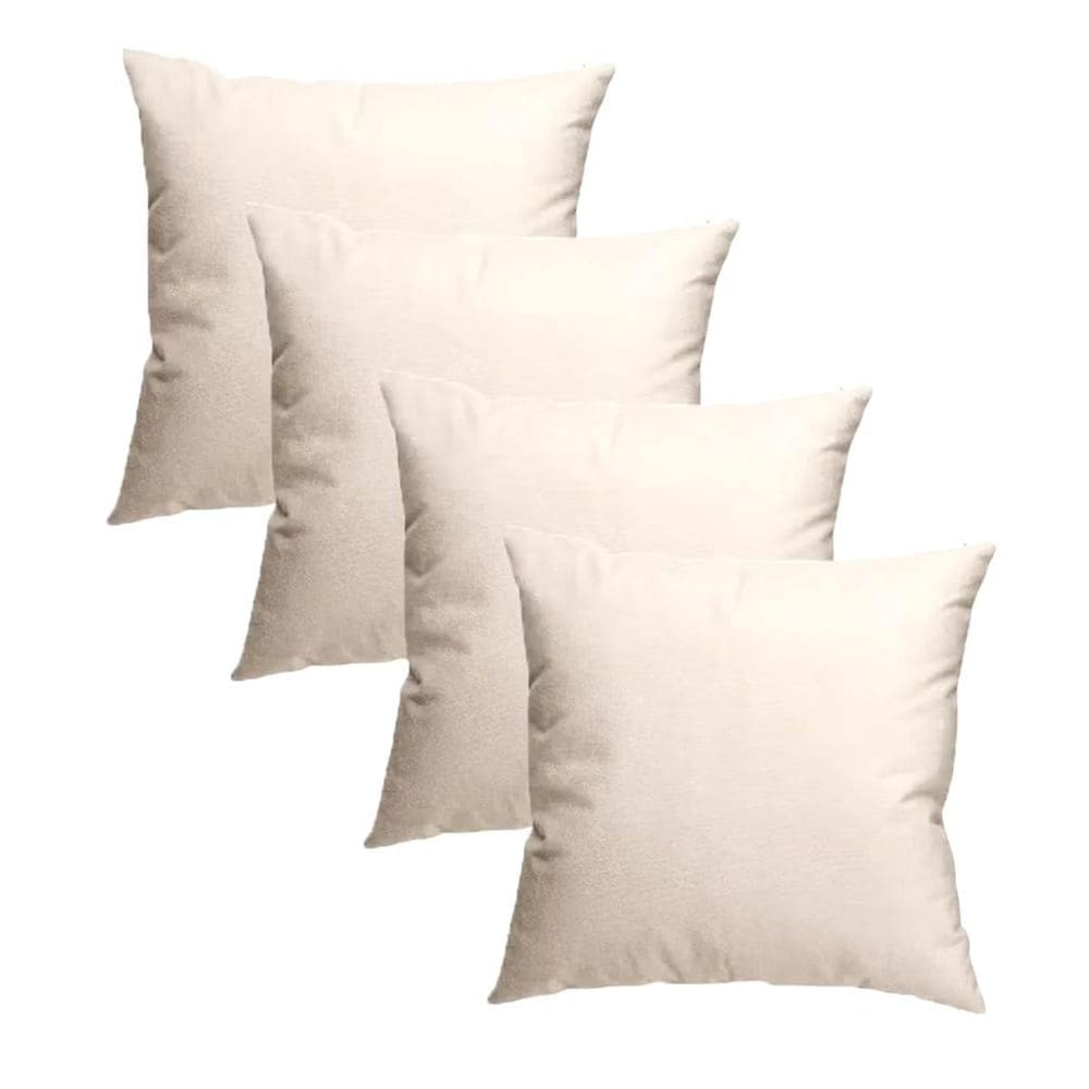 Kit 04 Capas Almofada Suede Veludo Sala