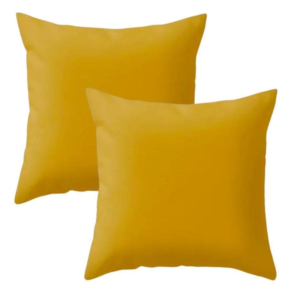 Kit 2 Capa De Almofada 40 X 40 Malha Lisa Com Zíper