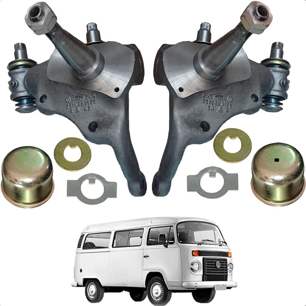 Manga Eixo Kombi 1983 A 2014 Freio Disco Roletada Kit Calota