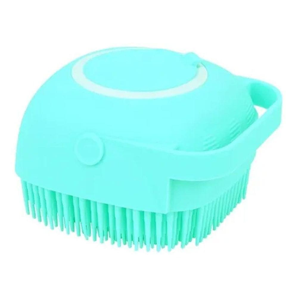 Esponja Silicone Banho Massageadora Dispenser Shampoo Pets