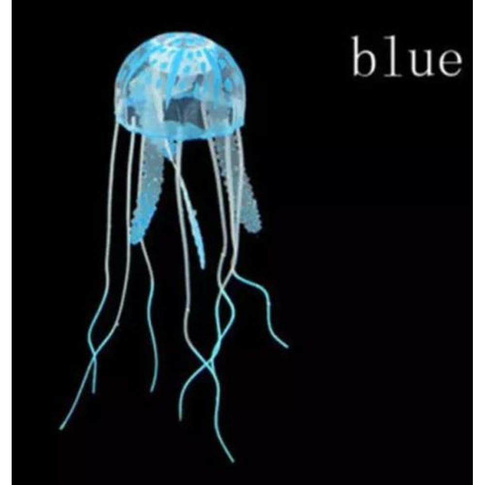 Enfeite Aquário Aquam Água-Viva Kit 5 - Azul