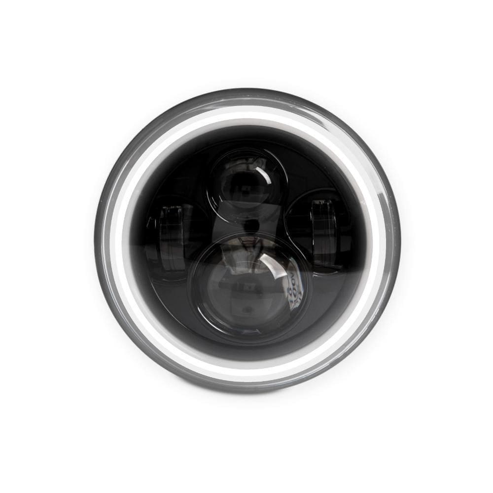 Farol De Led Redondo 7 Alto E Baixo 60W 17Cm Unitário