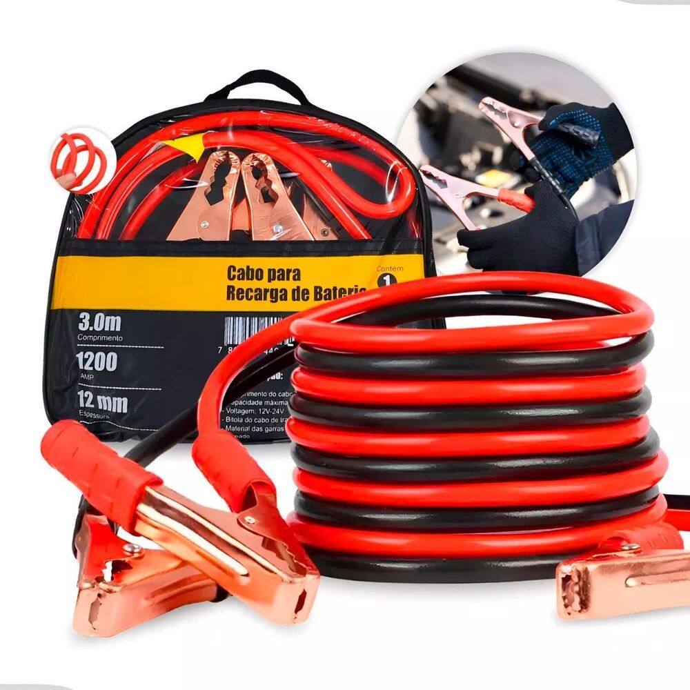 Cabo Auxiliar Bateria Automotivo 3 Metros 1200Amp