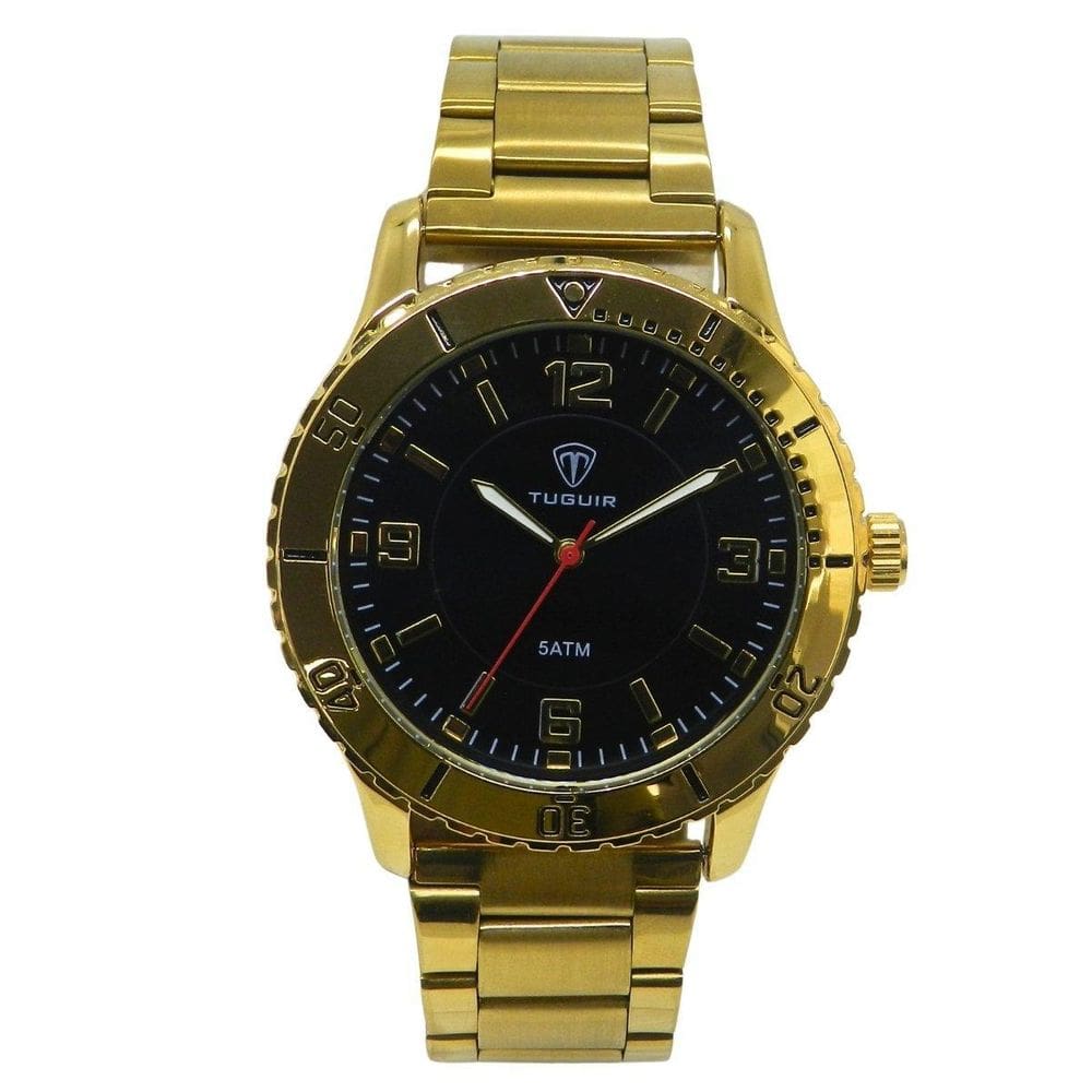 Relógio Masculino Tuguir Analógico Tg223-1C Dourado E Preto