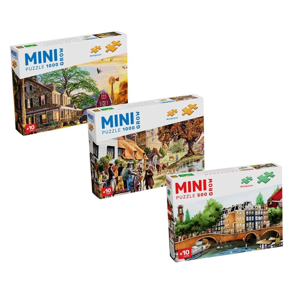 Combo Mini Quebra-cabeças Viagem Tranquila