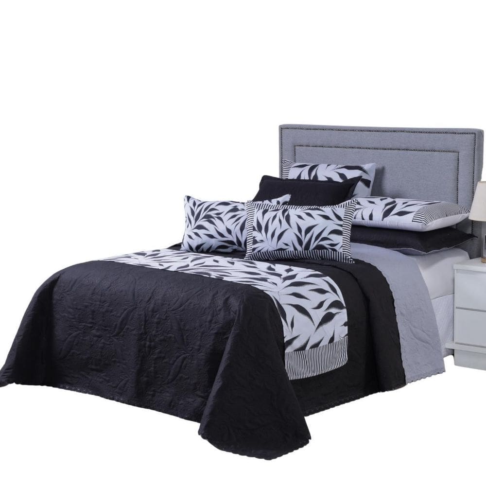 Cobre Leito 8 Peças Dupla Face Micropercal Black Belle