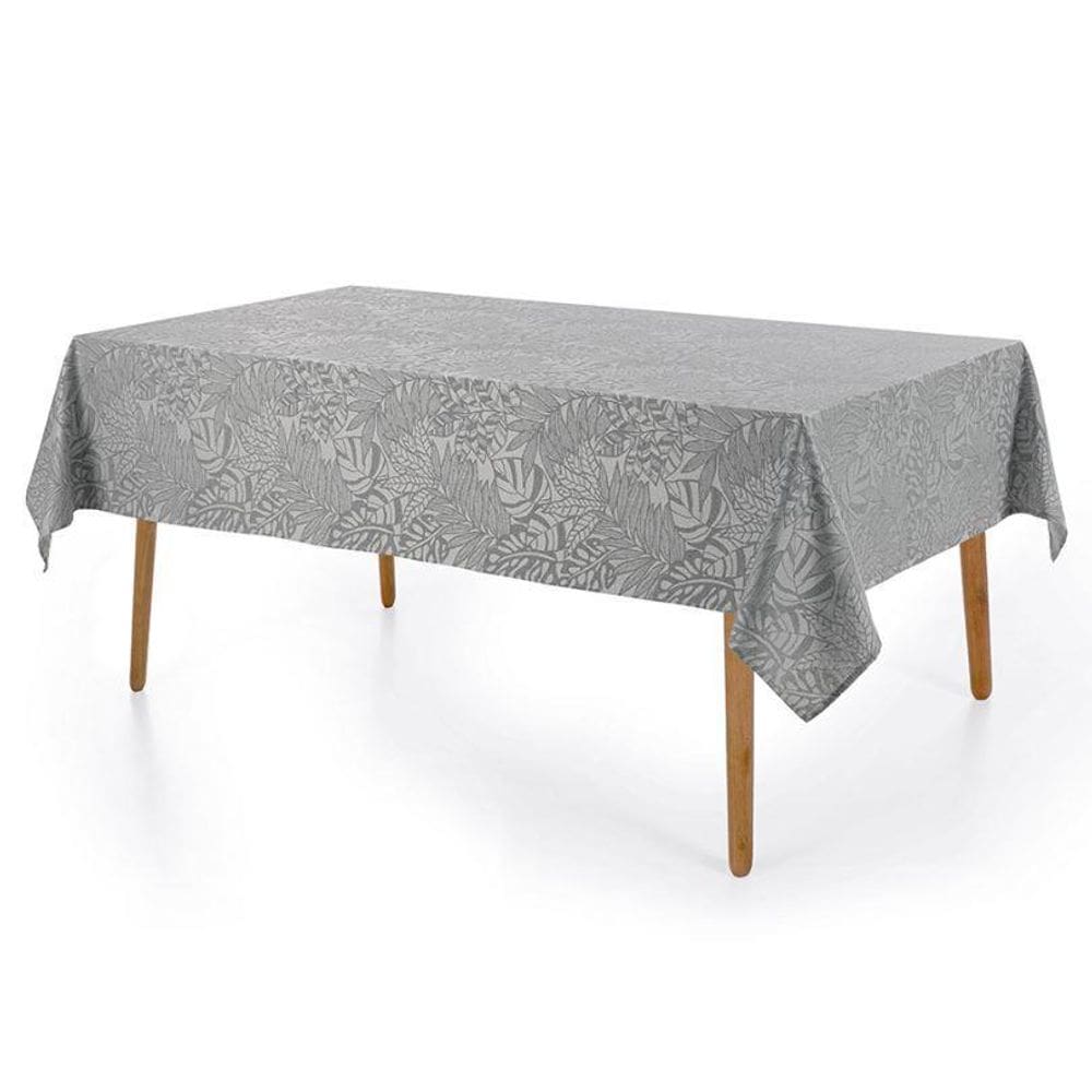 Toalha De Mesa Retangular 8 Lugares Essencia Cinza Karsten