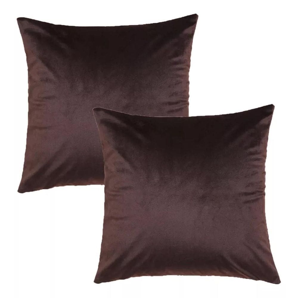 Kit 02 Capas Almofada Suede Veludo Sala