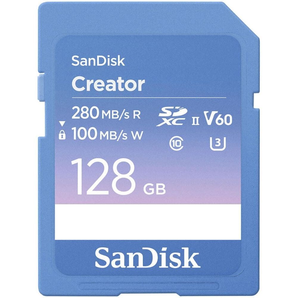 Cartão Sdxc 128Gb Sandisk Creator 280Mb/S Uhs-Ii V60 U3