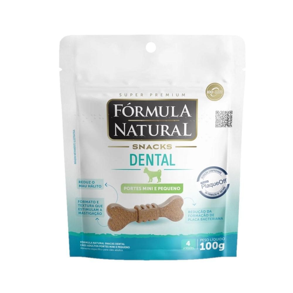 Fórmula Natural Snacks Dental Cão Adulto Mini/Pequeno - 100G