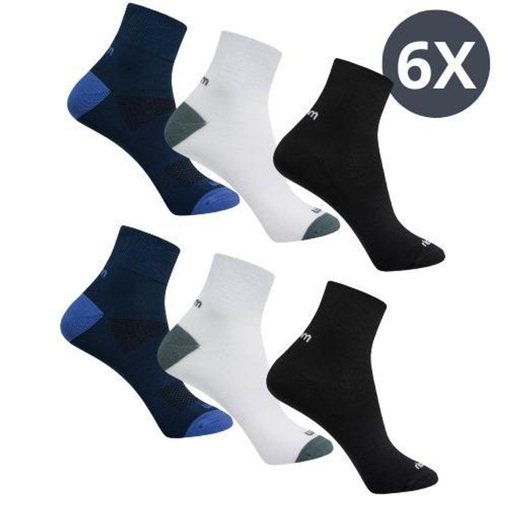 Kit 6 Meias Rikam Dupla Camada Anti Bolhas Corrida Caminhada