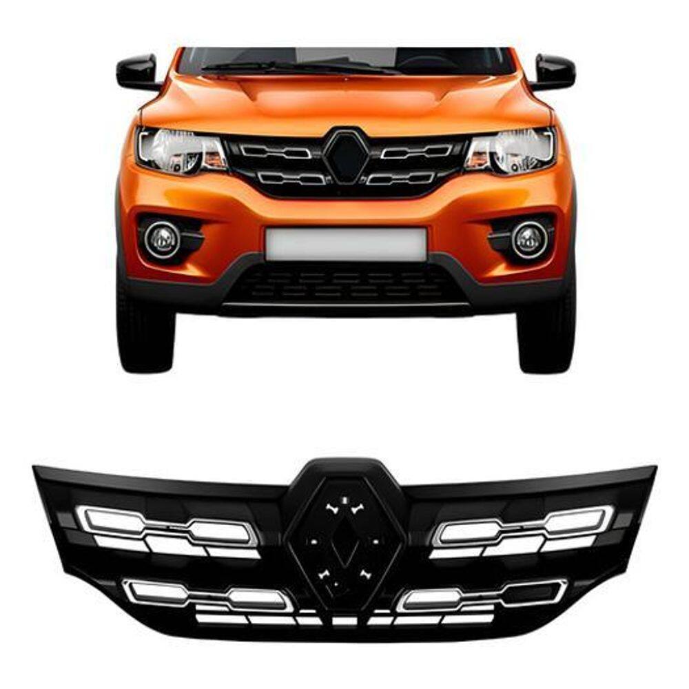 Grade Central Kwid 2017 A 2022 Com Friso Cromado Especifico