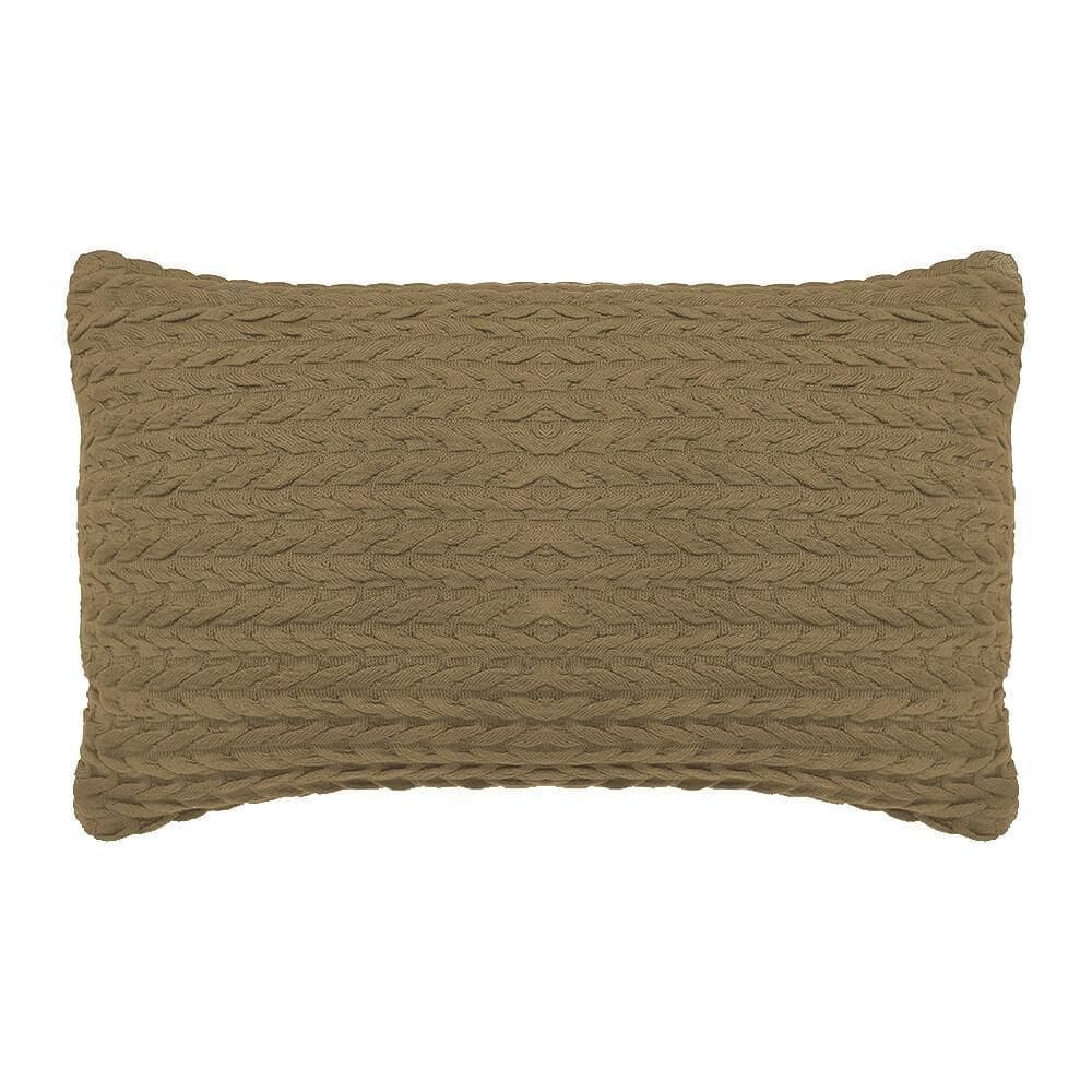 Almofada Decorativa Relevo 35 X 50 - Decortrico Amendoa