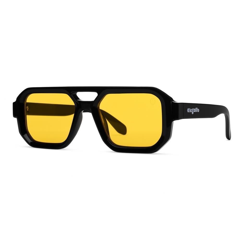 Óculos De Sol Elegatto Retangular Moderno Uv 400