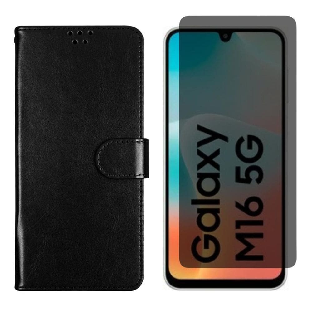 Capa Carteira + Pel Gel Privativa Compativel Para Galaxy M16