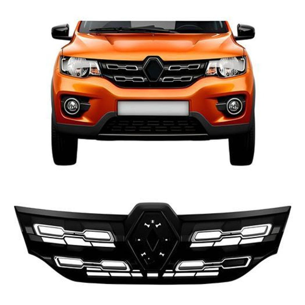 Grade Central Kwid 2017 A 2022 Com Friso Cromado Especifico