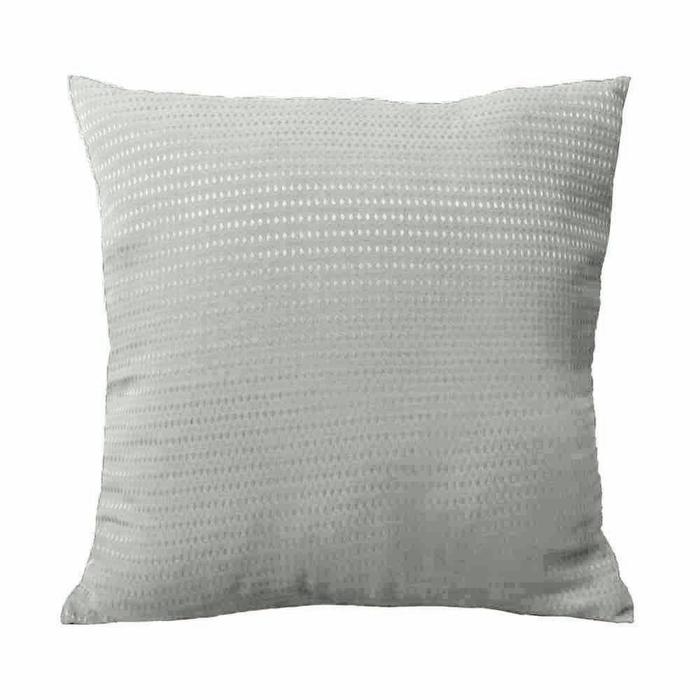 Jogo 4 Capa Almofada Decorativa Cinza Piquet 45X45 Zíper