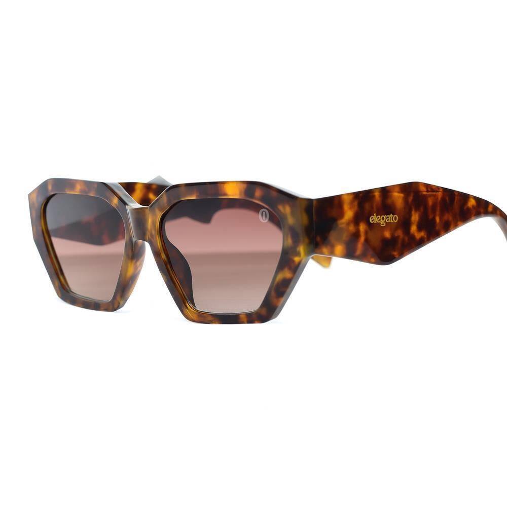 Óculos De Sol Elegatto Hexagonal Fashion Uv 400