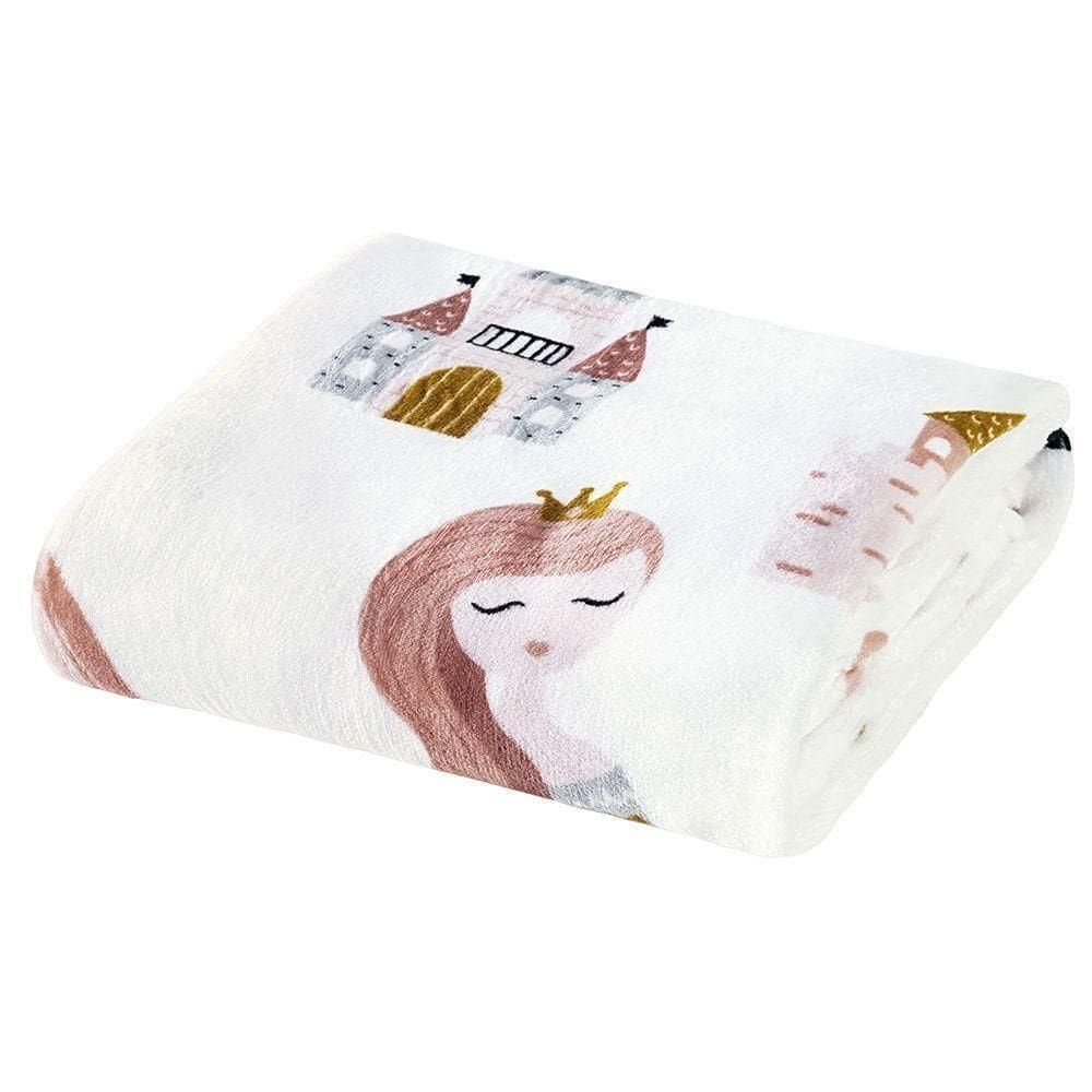 Manta Flannel Estampada Infantil Bouti Kids Solteiro 100% Poliéster - Little Princess