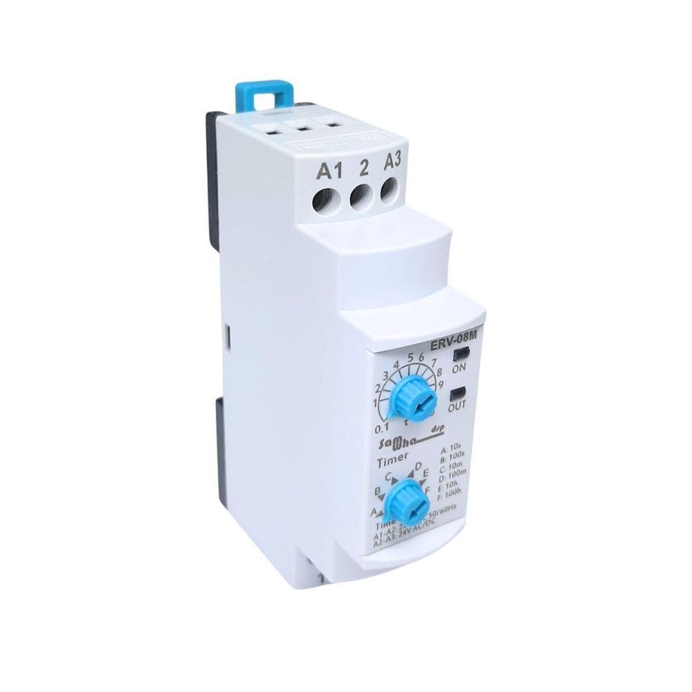 Rele Temporizador Off Delay 0.1S - 99.9 H Erv-08M 220Ac/24Dc