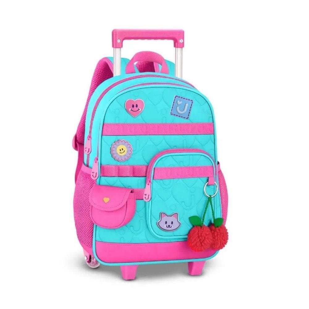 Mochila Carrinho Juju Teofilo Bolsa Escolar Infantil Meninas