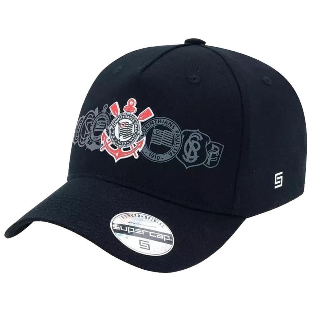 Boné Corinthians Silk Frontal Logo Licenciado Supercap 37870