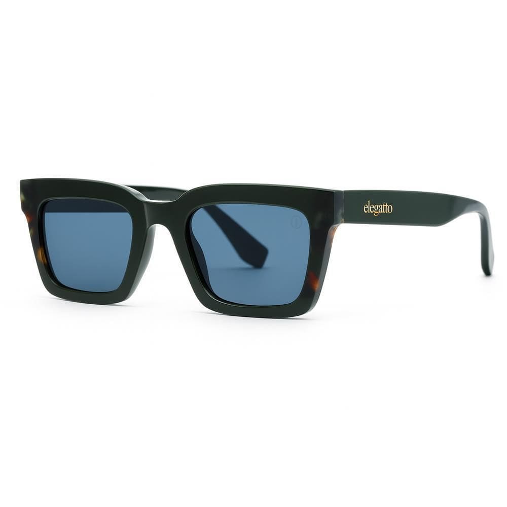 Óculos De Sol Elegatto Retangular Dual Tone Fashion Uv 400