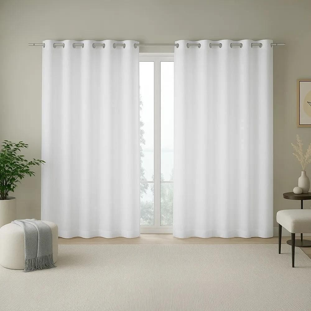 Cortina Sala/Quarto Duo Nice 4,2 X 2,5 - Bella Janela Branco