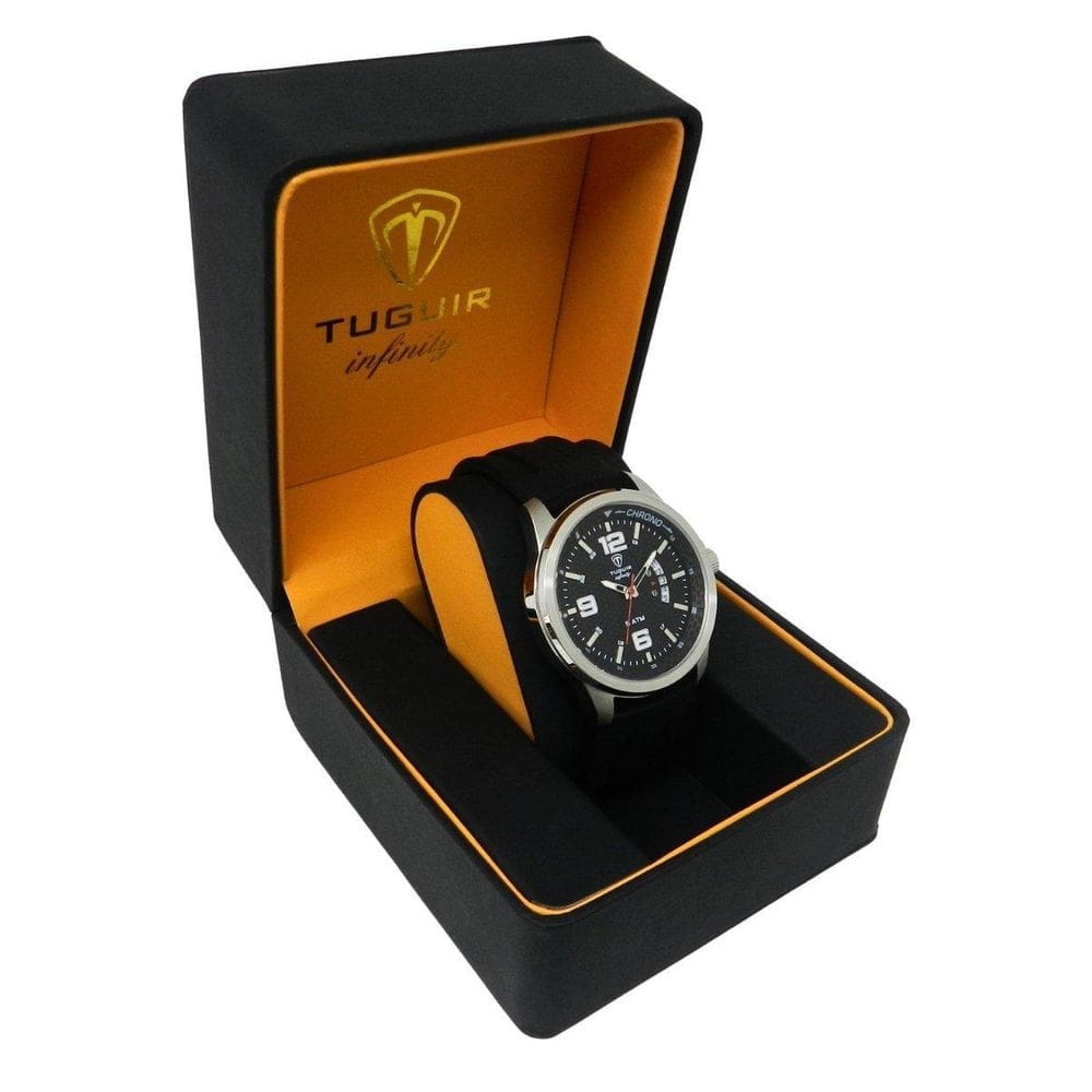 Relógio Masc. De Aço Tuguir . Infinity 9169F Pta E Pto