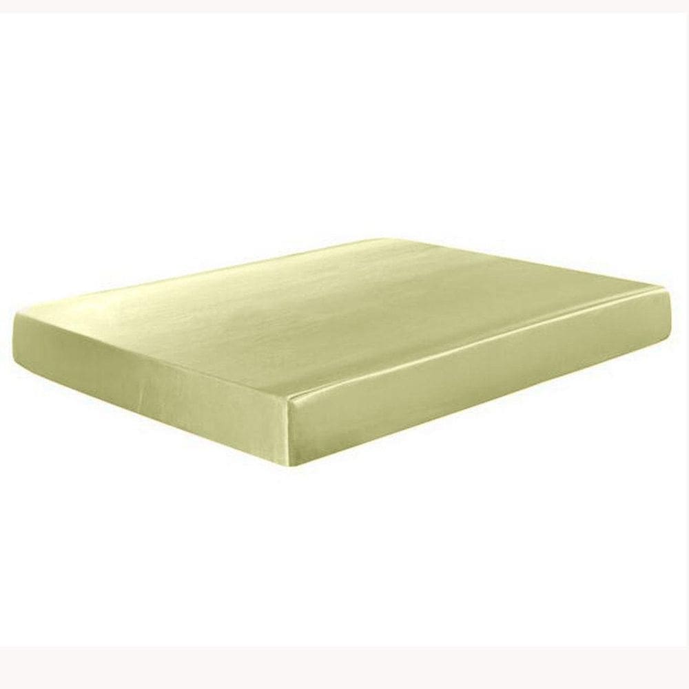 Lençol Avulso Com Elástico Casal King Cetim Seda Pérola