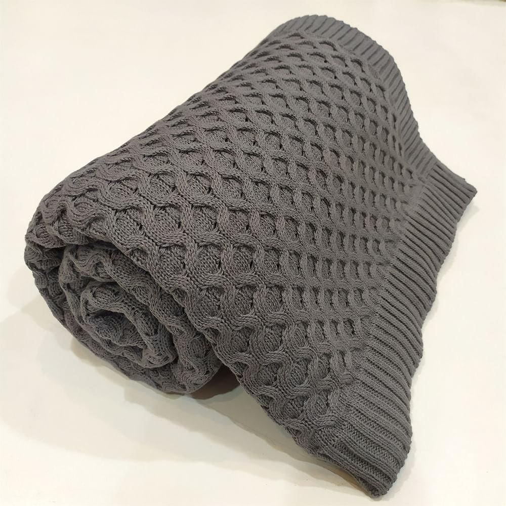 Manta Tricot Bellagio 1,50M X 2,00M - Decortrico Grafite