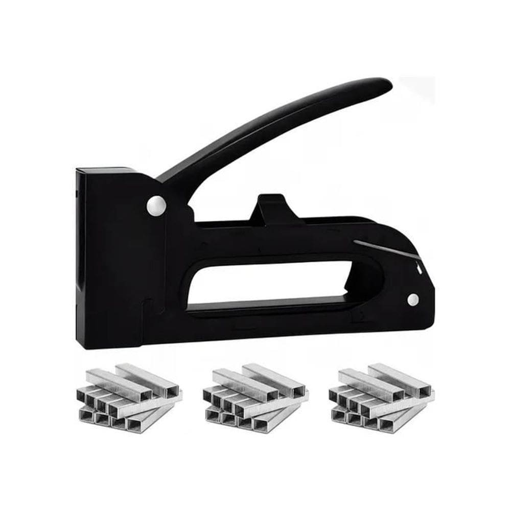 Grampeador Para Tapeceiro Com 100 Grampos De 08Mm Tapeçaria
