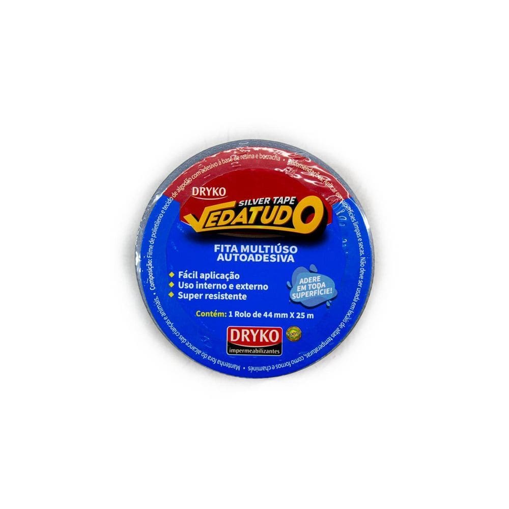 Fita Silver Tape 44Mm X 25M Vedatudo Dryko