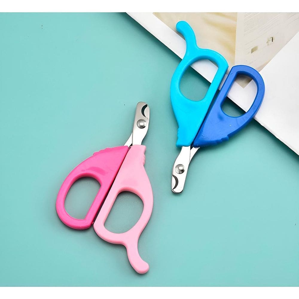 Tesoura Cortador De Unha Pet Cães Gatos Higiene Azul Inox