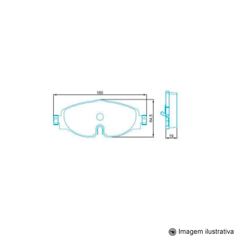 Pastilha de Freio Dianteira Golf 1.4 / 2.0L 14 / ... Golf Variant 1.4 TSI Confort Line / High Line 15 / ... sem Alarme