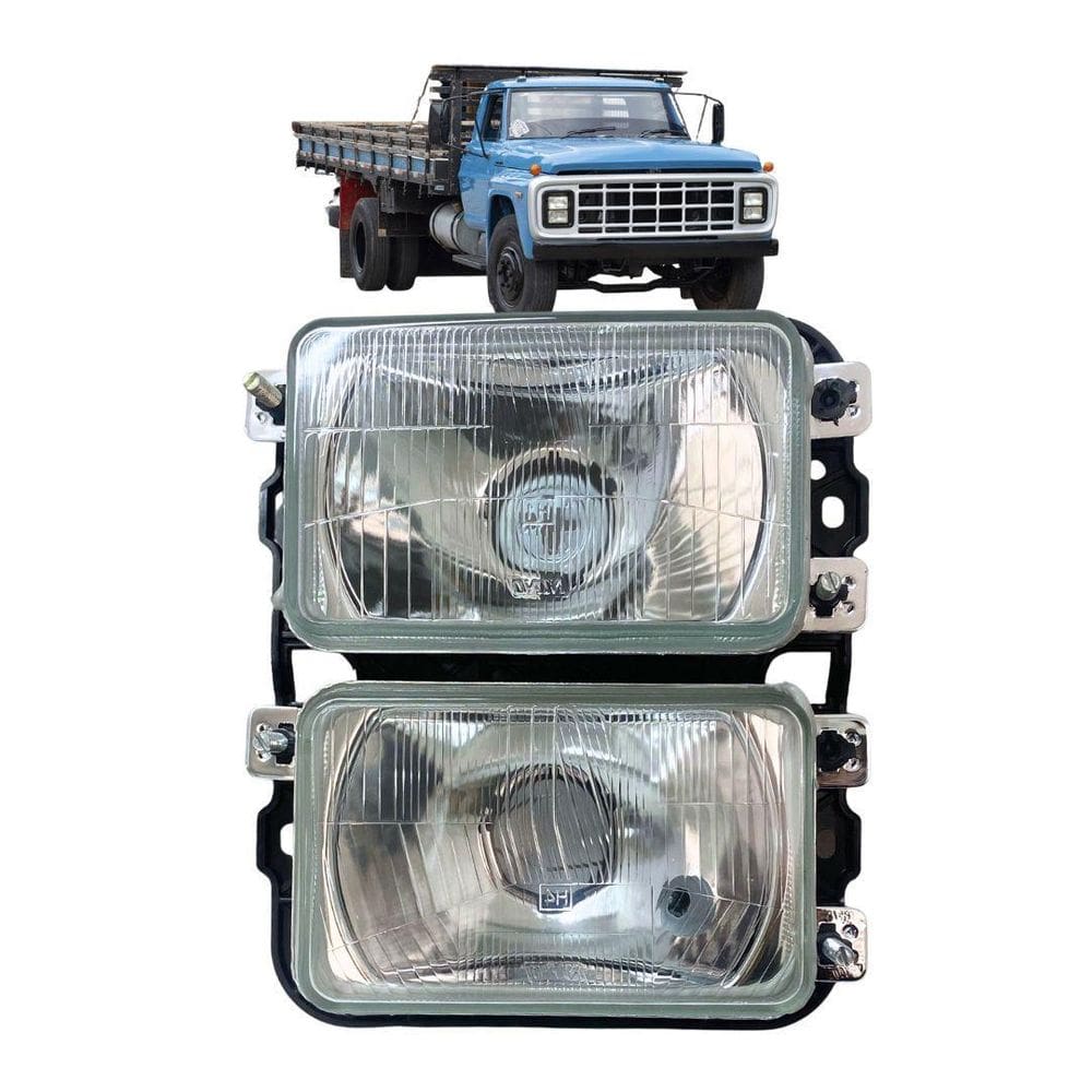 Farol Duplo Para Ford F11000 1985 A 1991 Direito Lente Vidro