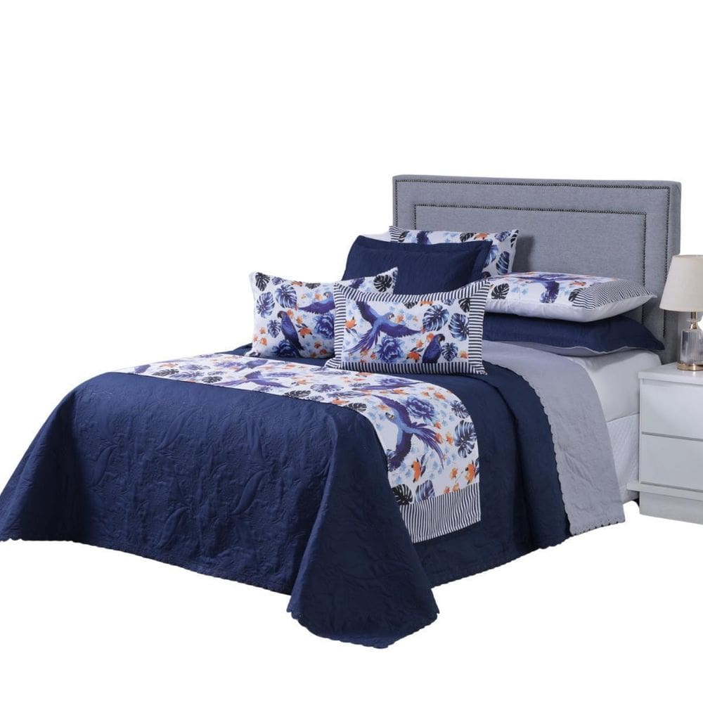 Cobre Leito 8 Peças Dupla Face Micropercal 300 Fios Tropical