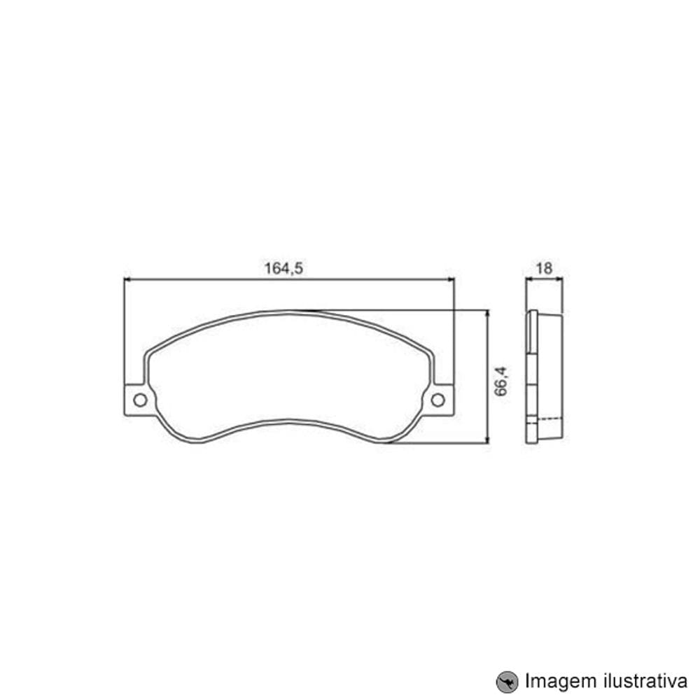 Pastilha de Freio Dianteira Transit Van / Furgao 2.4L TDCI 09 / ... Amarok Highline TDI Bi-Turbo 10 / ... sem Alarme