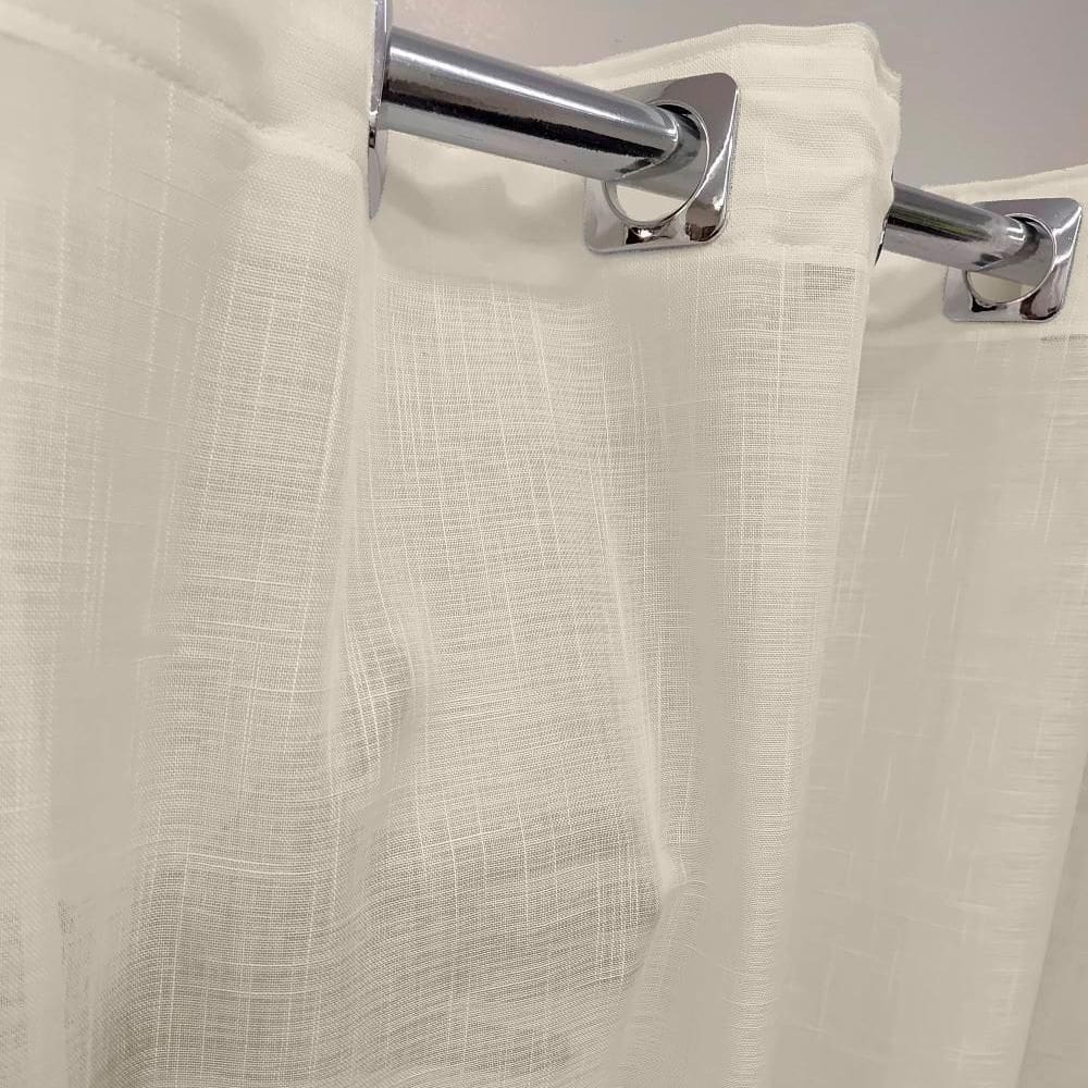 Cortina Voil Gaze Linho 4,00X2,30 Sala Ou Quarto Alto Padrão