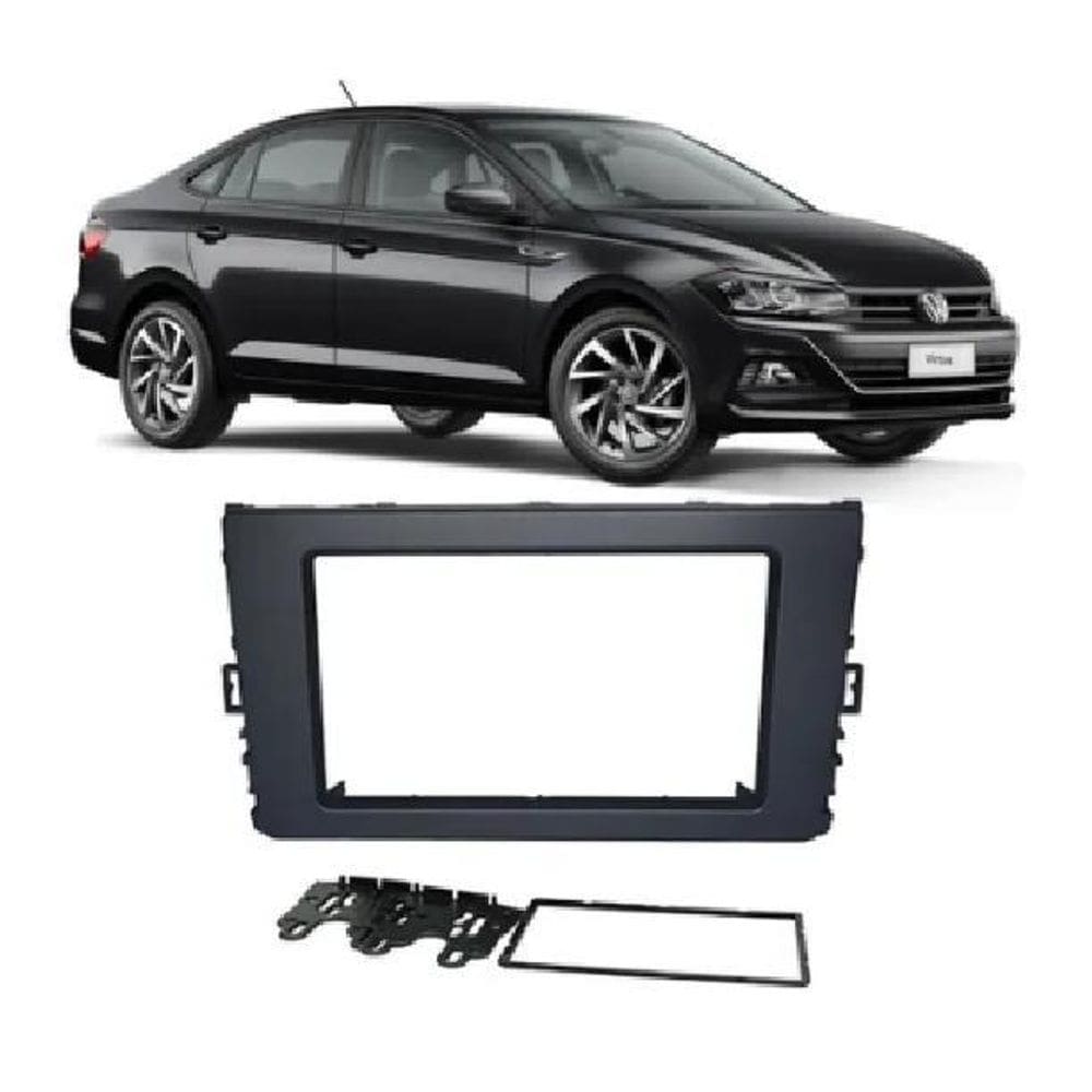 Moldura 2 Din Vw Novo Polo/Virtus/T-Cross 18/19