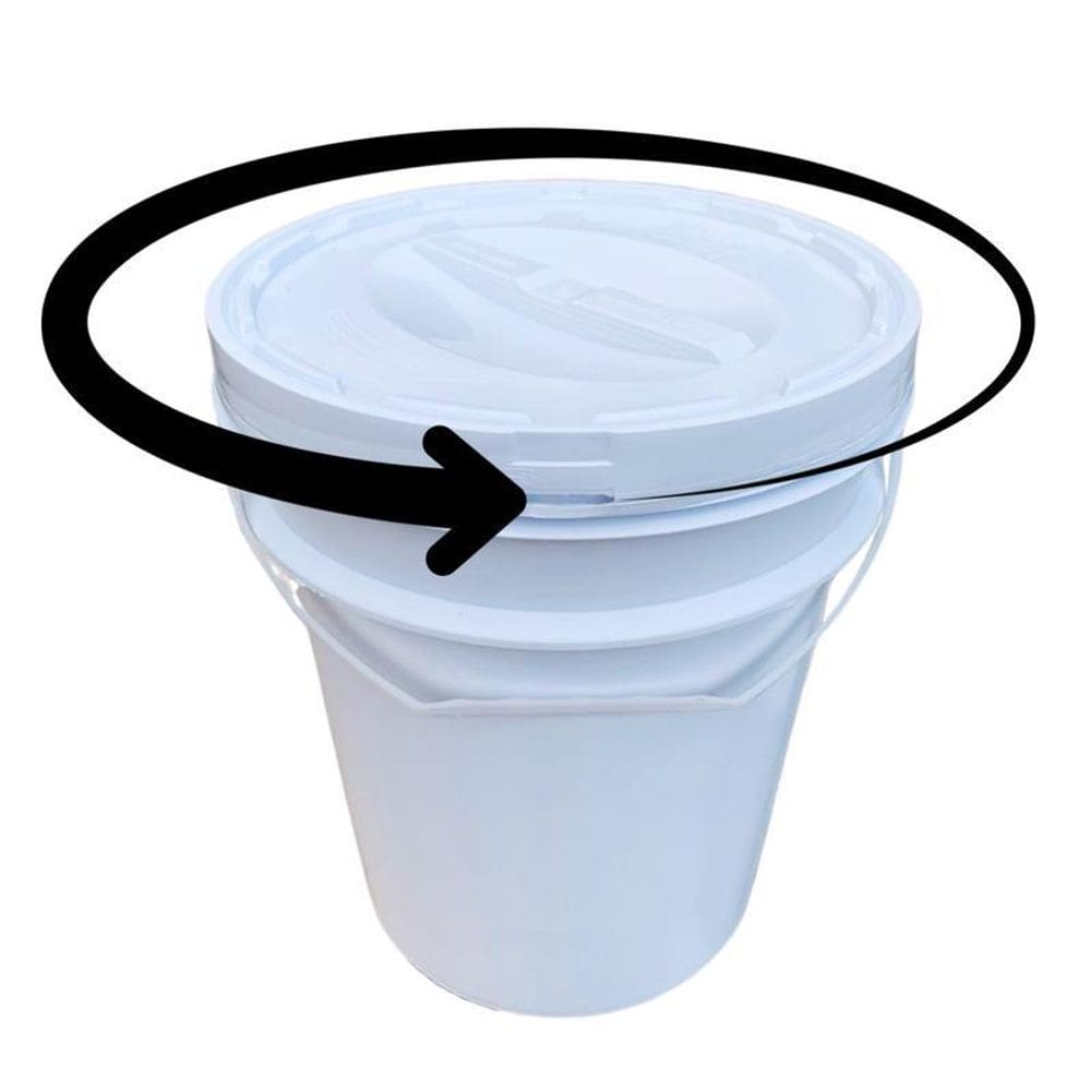 Balde 20Lts Tampa De Rosca Para Plantar Flores - Kit 13 Pçs