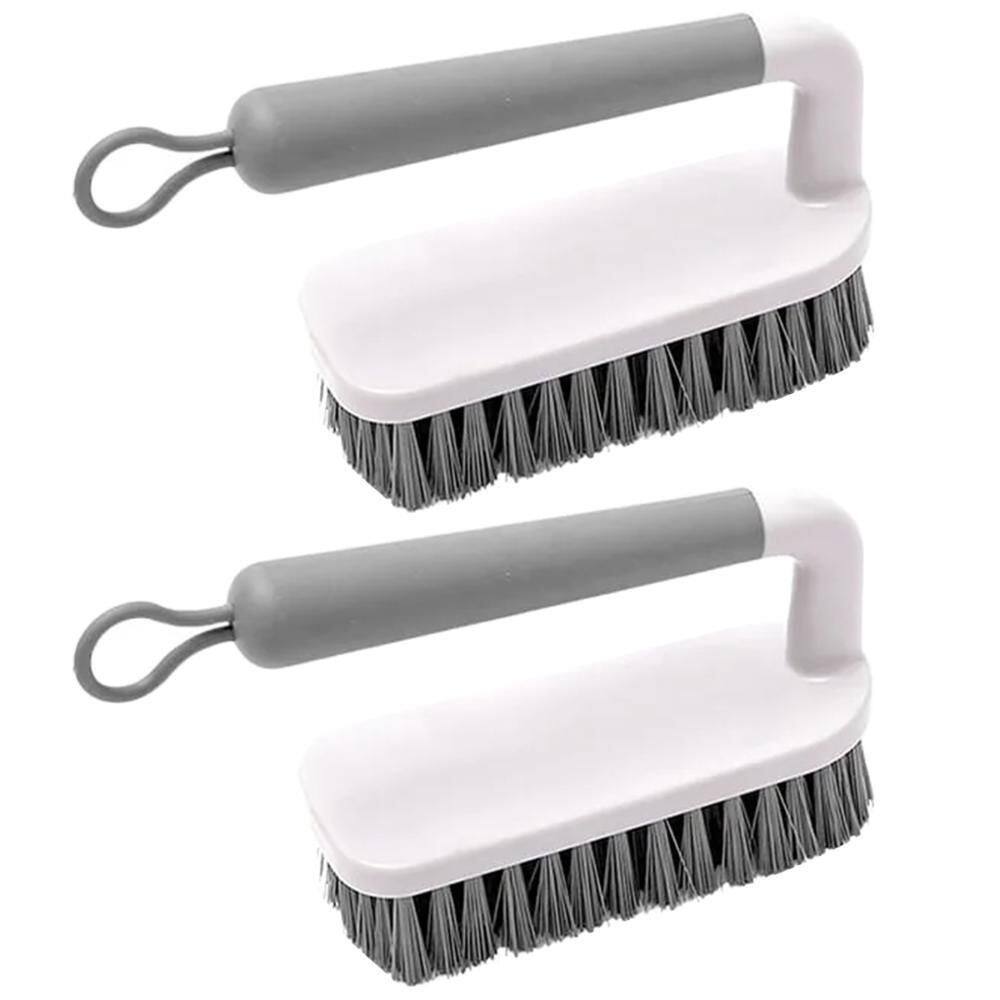 Kit 2X Escova De Limpeza Piso Tenis Azulejo Com Cabo Flow Ou