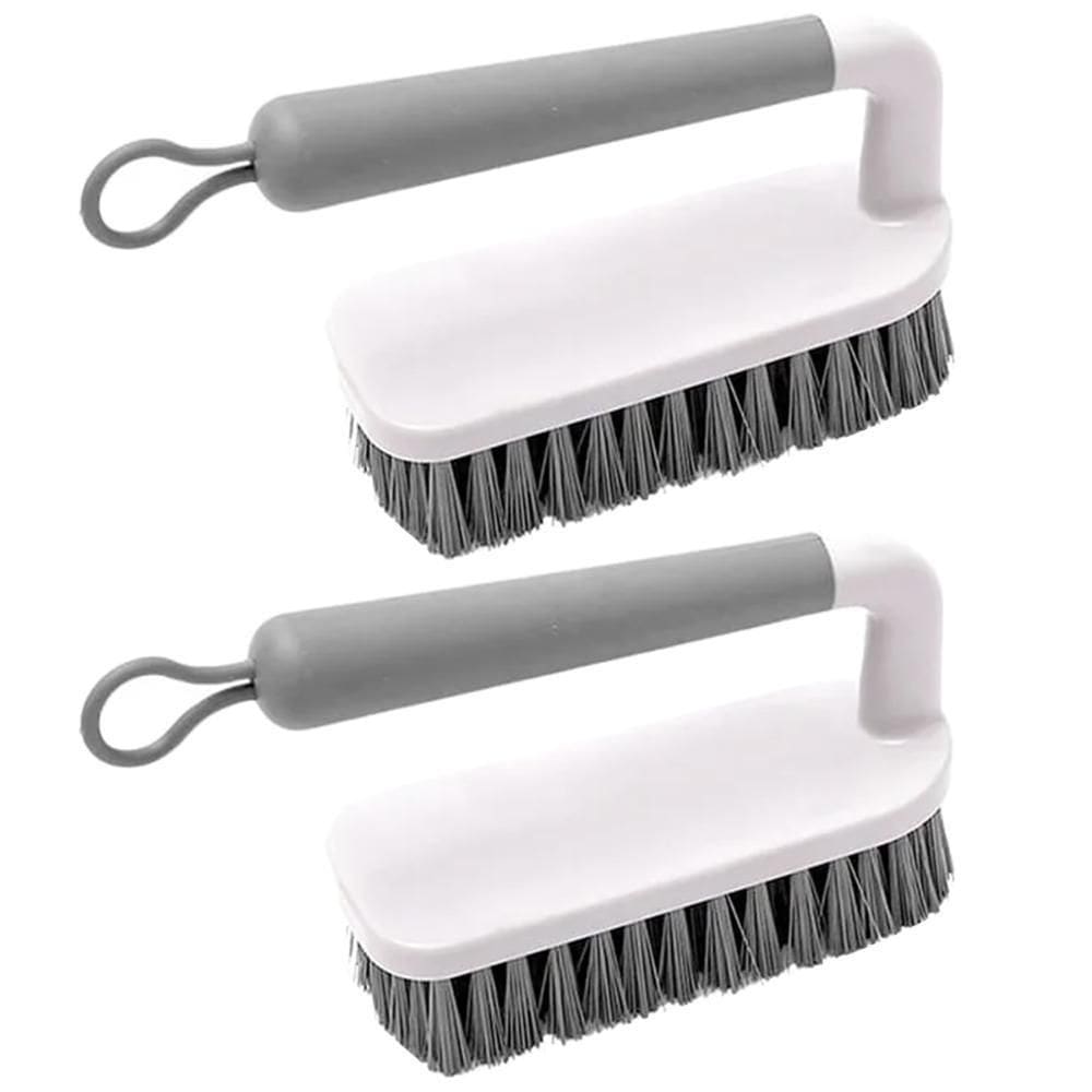 Kit 2X Escova De Limpeza Piso Tenis Azulejo Com Cabo Flow Ou