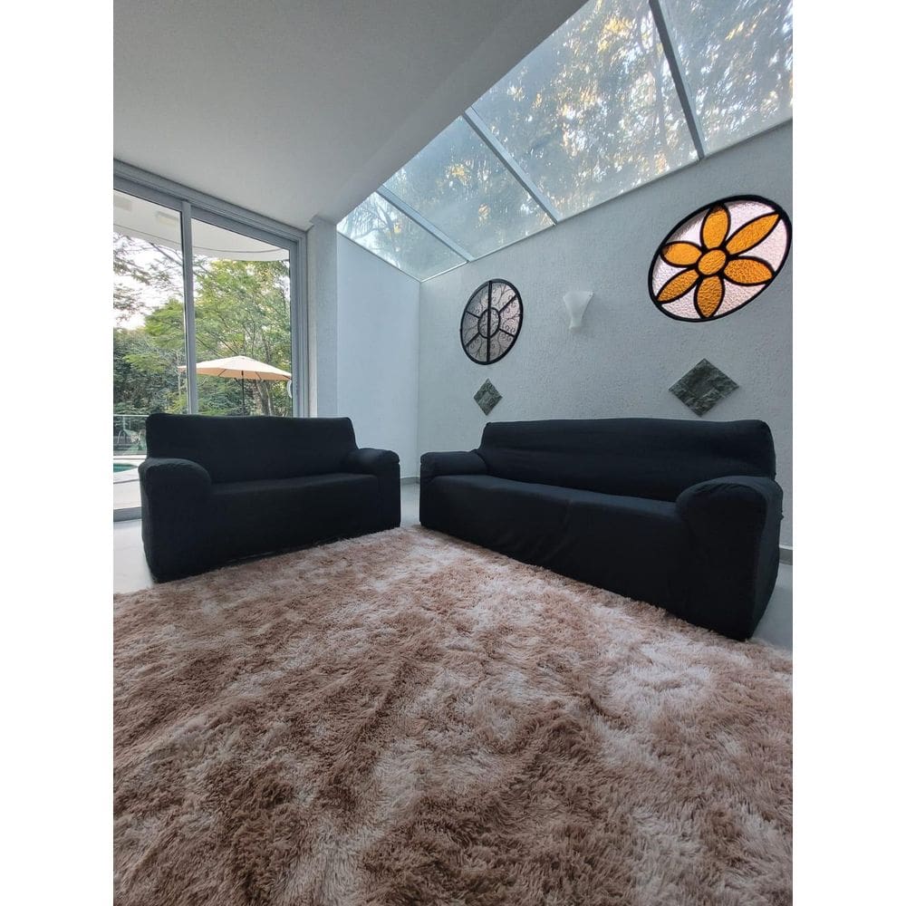 Kit Capa Para Sofá 02 E 03 Lugares Favorita Malha Coladinha